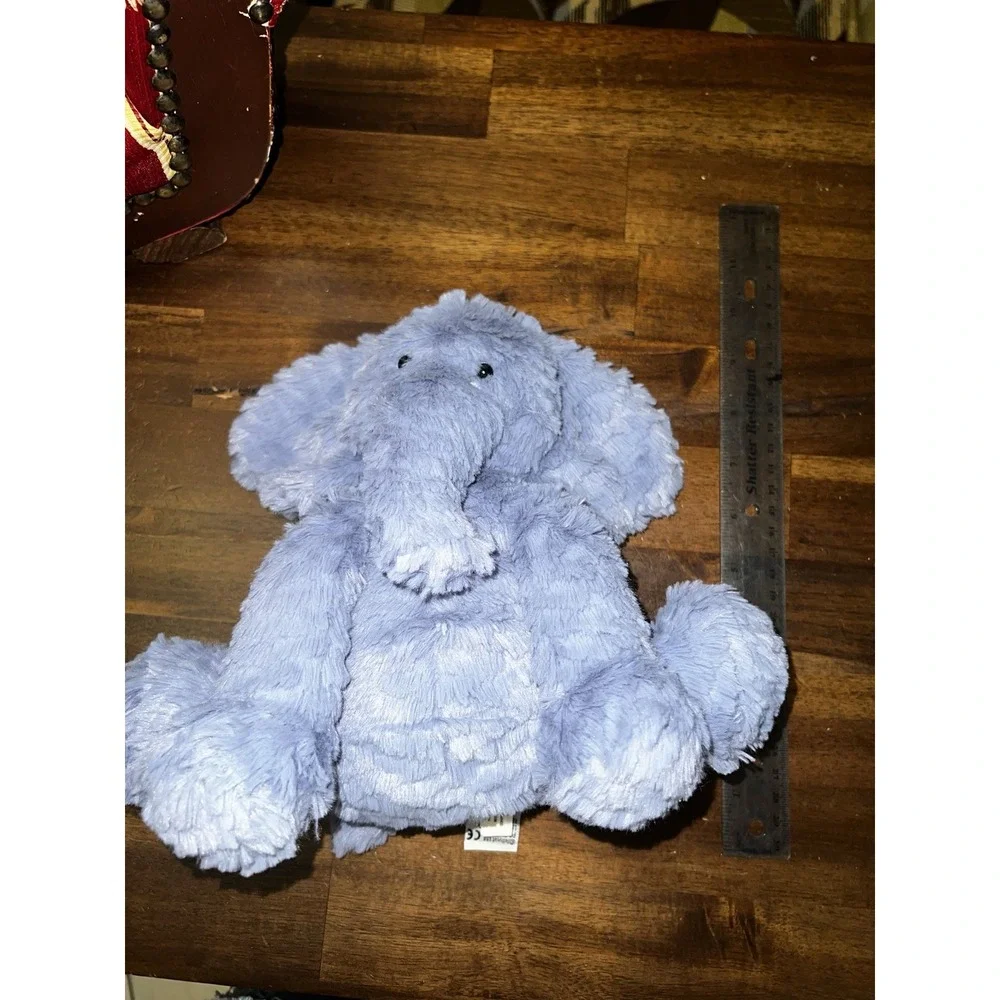 JELLYCAT London Sitting Elephant‎ Fuddle Wuddle Plush Lovey Blue Stuffed Toy